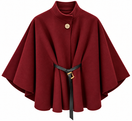 PONCHO VEST BORDEAUX Kinaofashionboutique