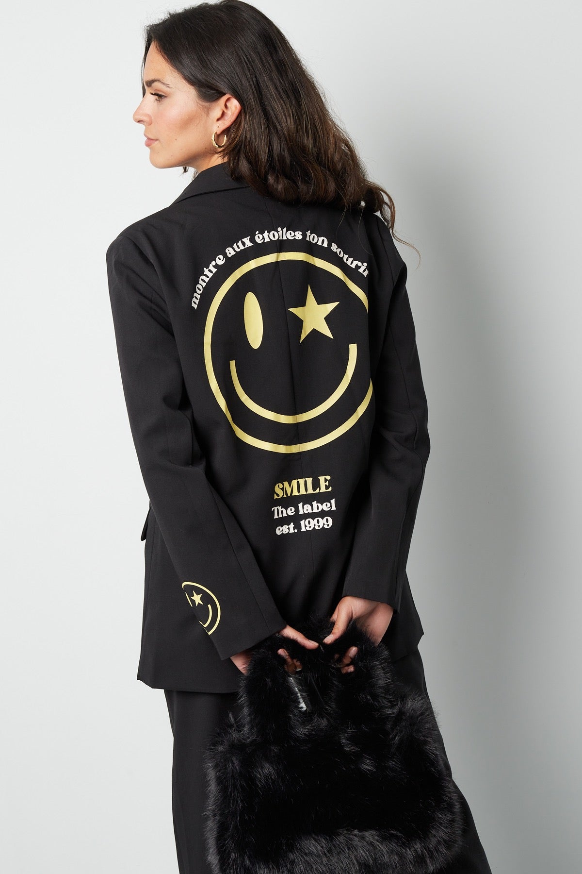 BLAZER SMILEY ZWART