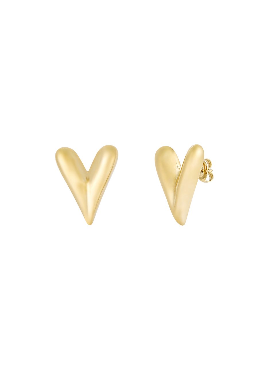 OORBELLEN HEARTS GOUD