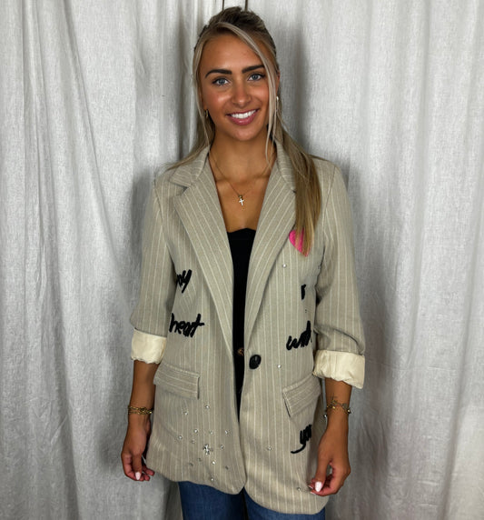 BLAZER LOES BEIGE