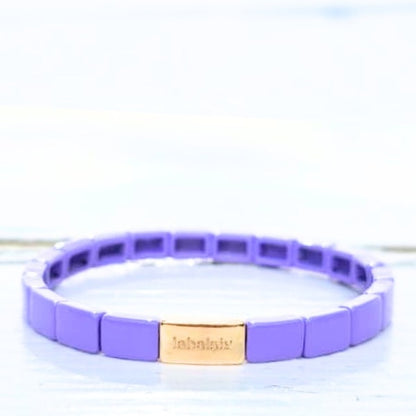ARMBAND EMAILLE LILA - LABEL SIX