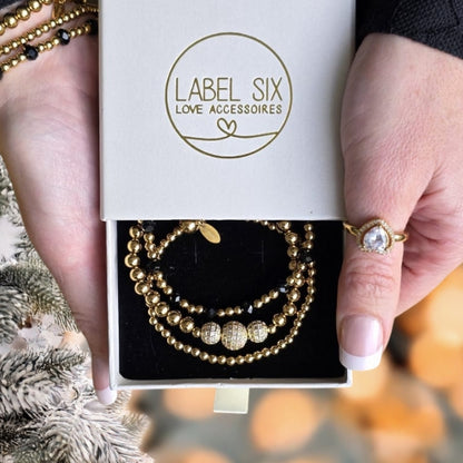 GIFTSET ARMBANDEN ZWART - LABEL SIX