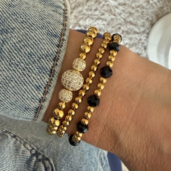 GIFTSET ARMBANDEN ZWART - LABEL SIX