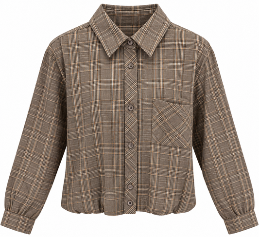 BLOUSE ELIN TAUPE Kinaofashionboutique