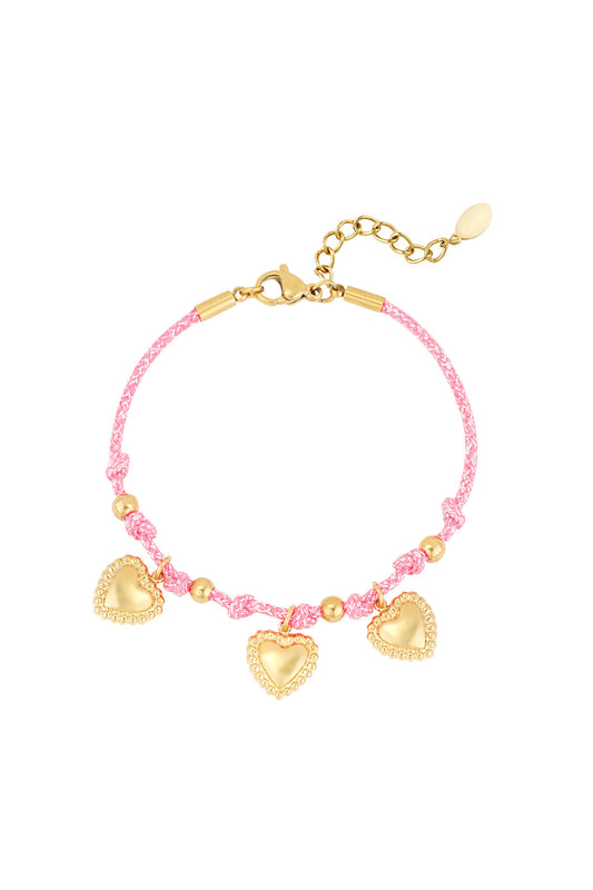 BRACELET COZY HEART PINK