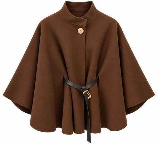 PONCHO VEST BRUIN Kinaofashionboutique