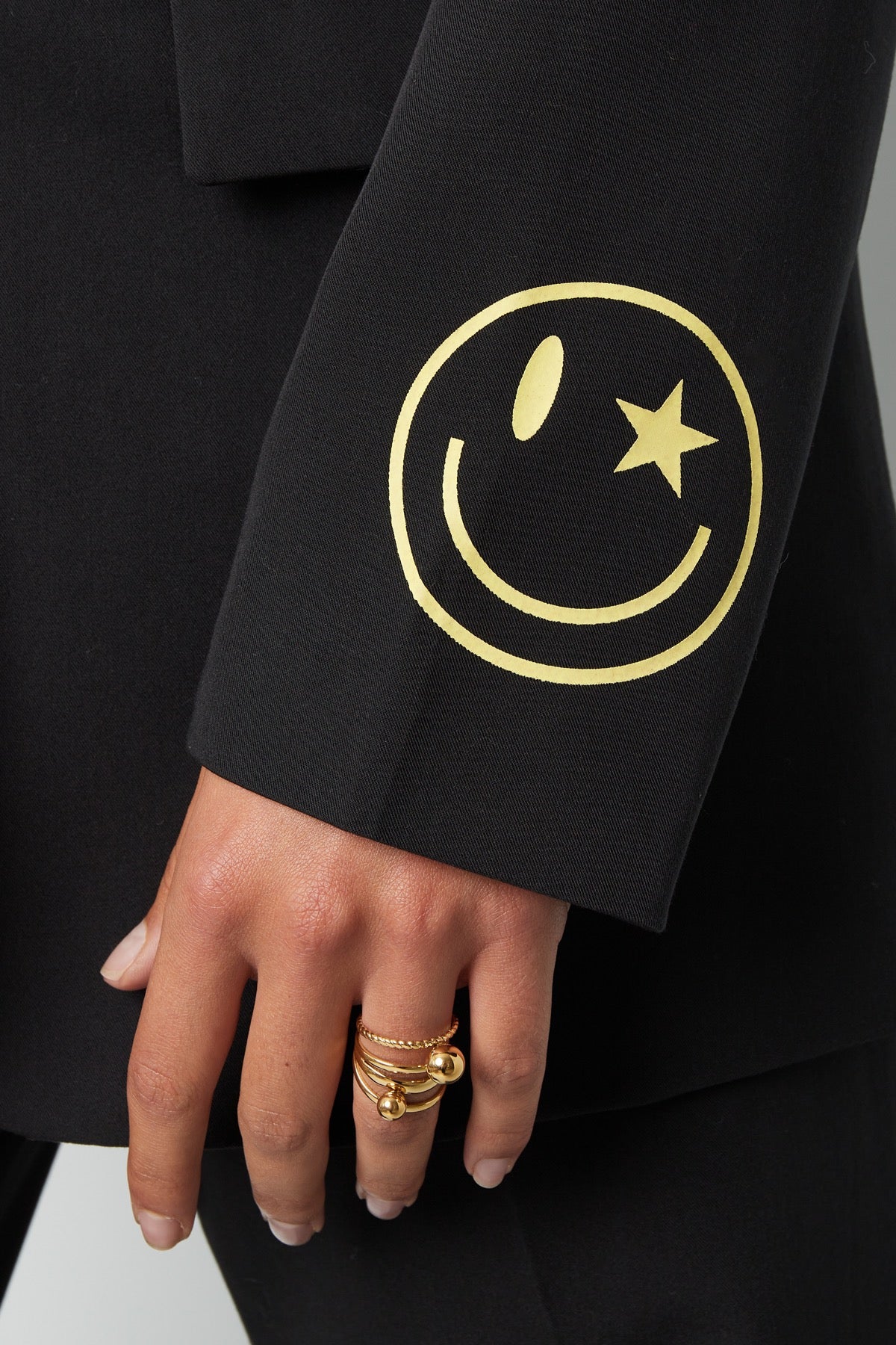 BLAZER SMILEY ZWART