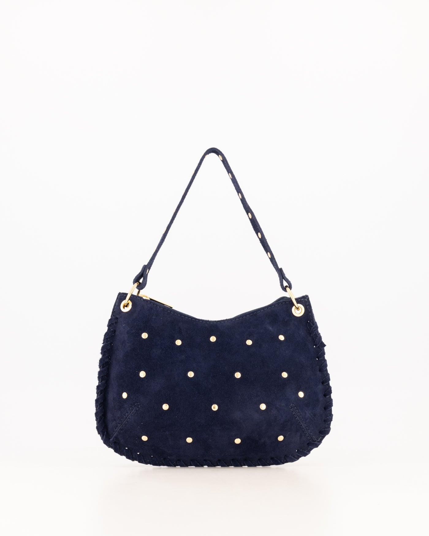 TAS CASEY SUEDE DONKER BLAUW Kinaofashionboutique