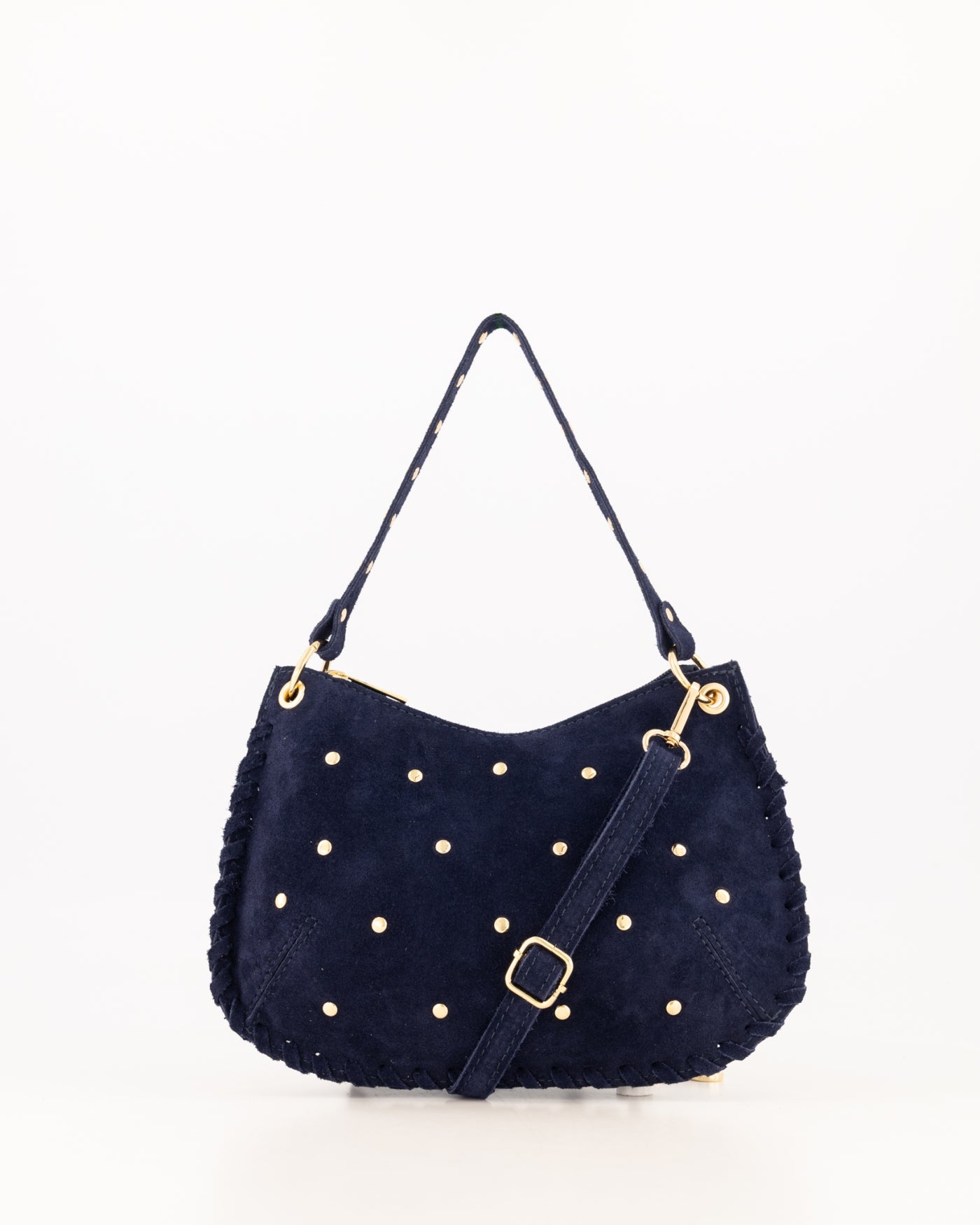 TAS CASEY SUEDE DONKER BLAUW Kinaofashionboutique