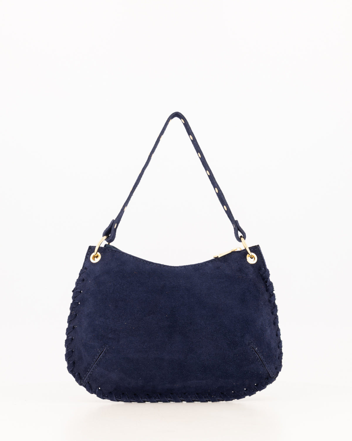 TAS CASEY SUEDE DONKER BLAUW Kinaofashionboutique