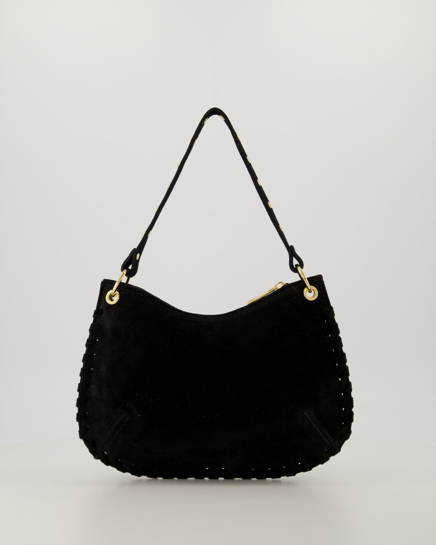 TAS CASEY SUEDE ZWART Kinaofashionboutique