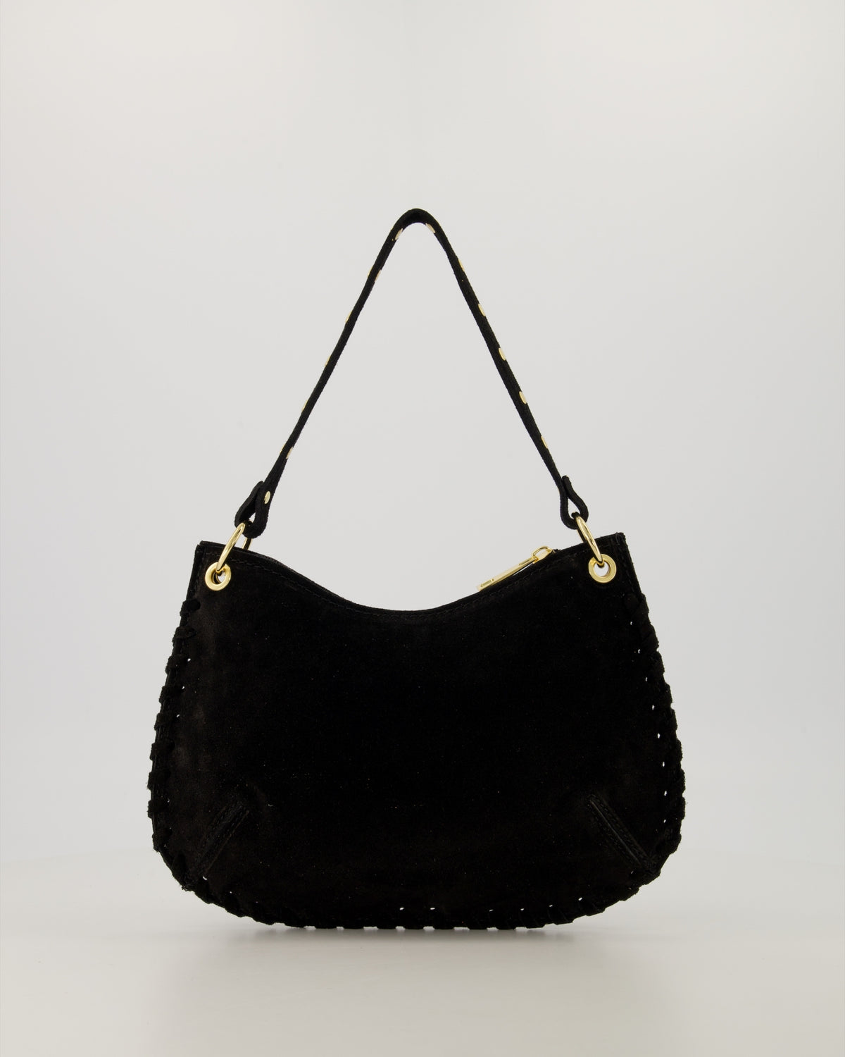TAS CASEY SUEDE ZWART Kinaofashionboutique