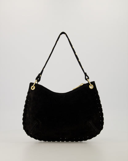 TAS CASEY SUEDE ZWART Kinaofashionboutique
