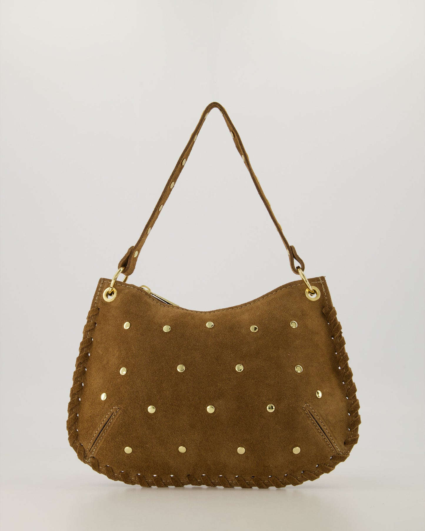 TAS CASEY SUEDE TAUPE Kinaofashionboutique