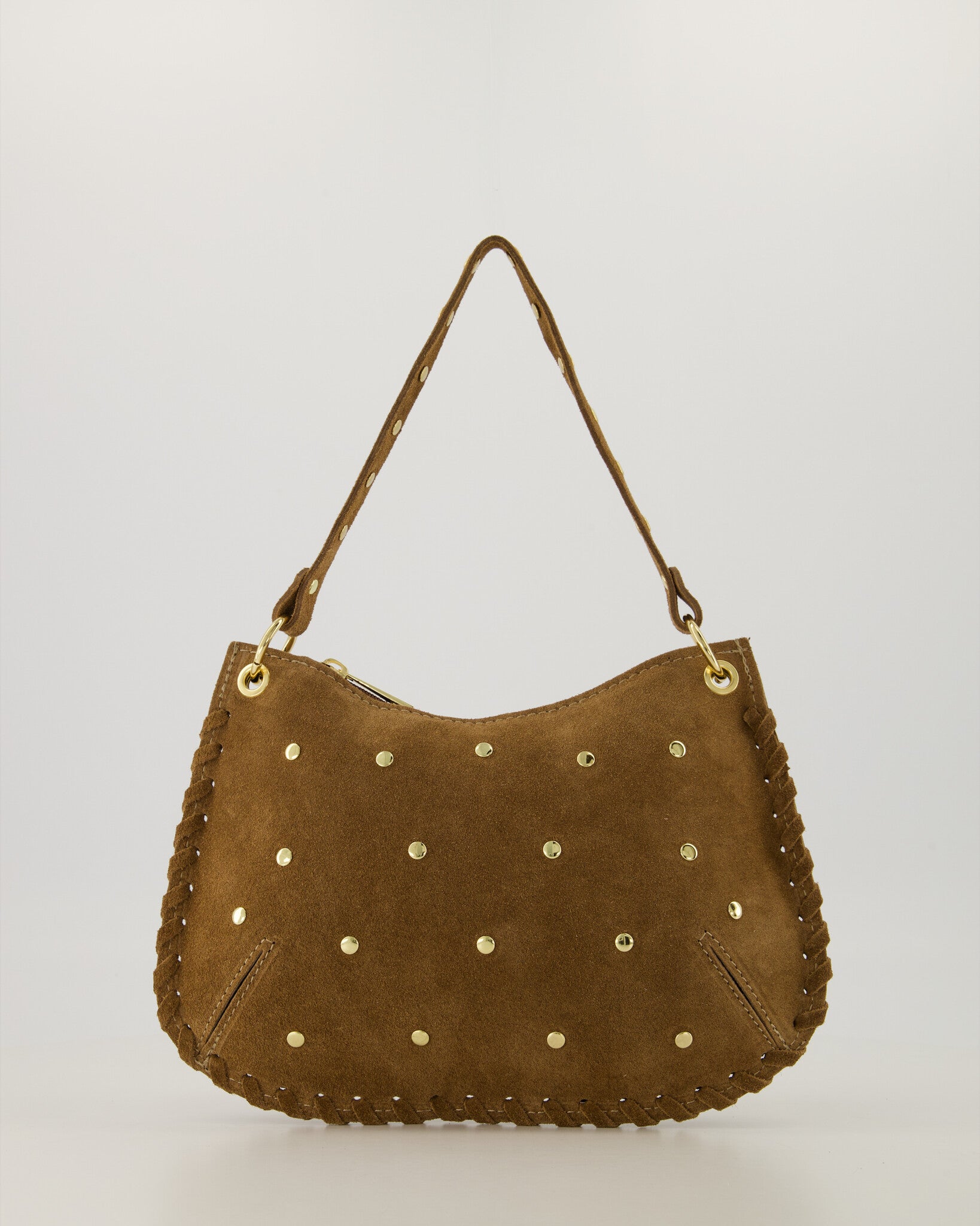 TAS CASEY SUEDE TAUPE Kinaofashionboutique