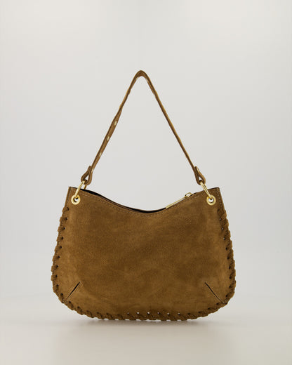 TAS CASEY SUEDE TAUPE Kinaofashionboutique