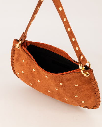 TAS CASEY SUEDE ROEST Kinaofashionboutique