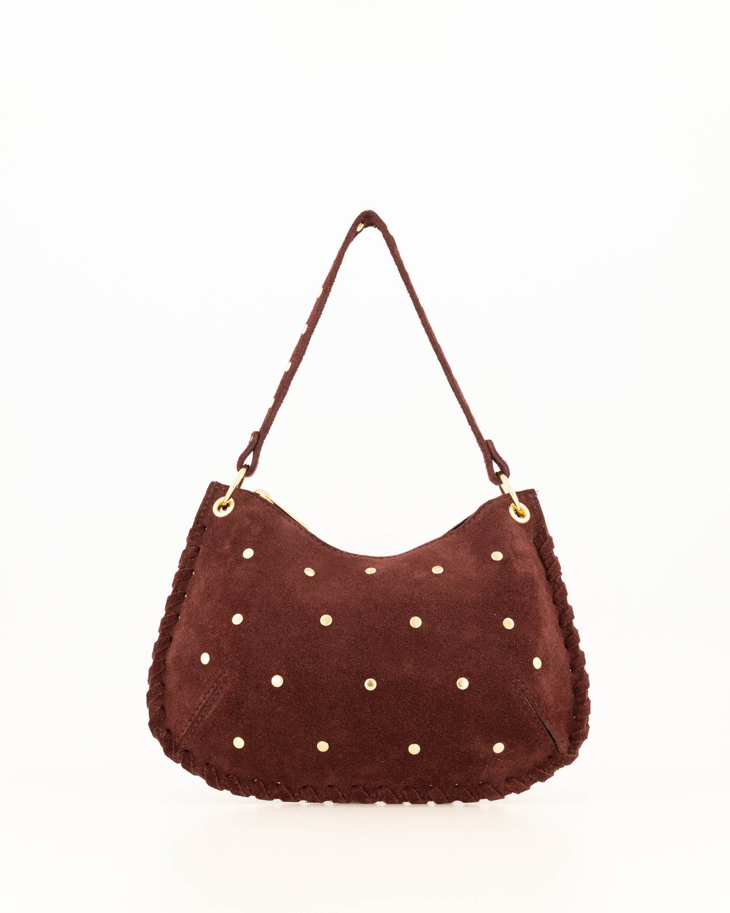 TAS CASEY SUEDE BURGUNDY Kinaofashionboutique