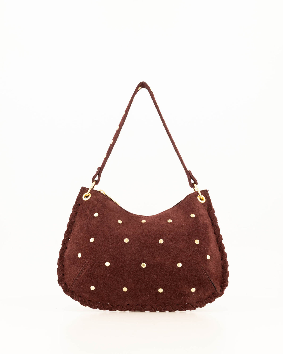 TAS CASEY SUEDE BURGUNDY Kinaofashionboutique
