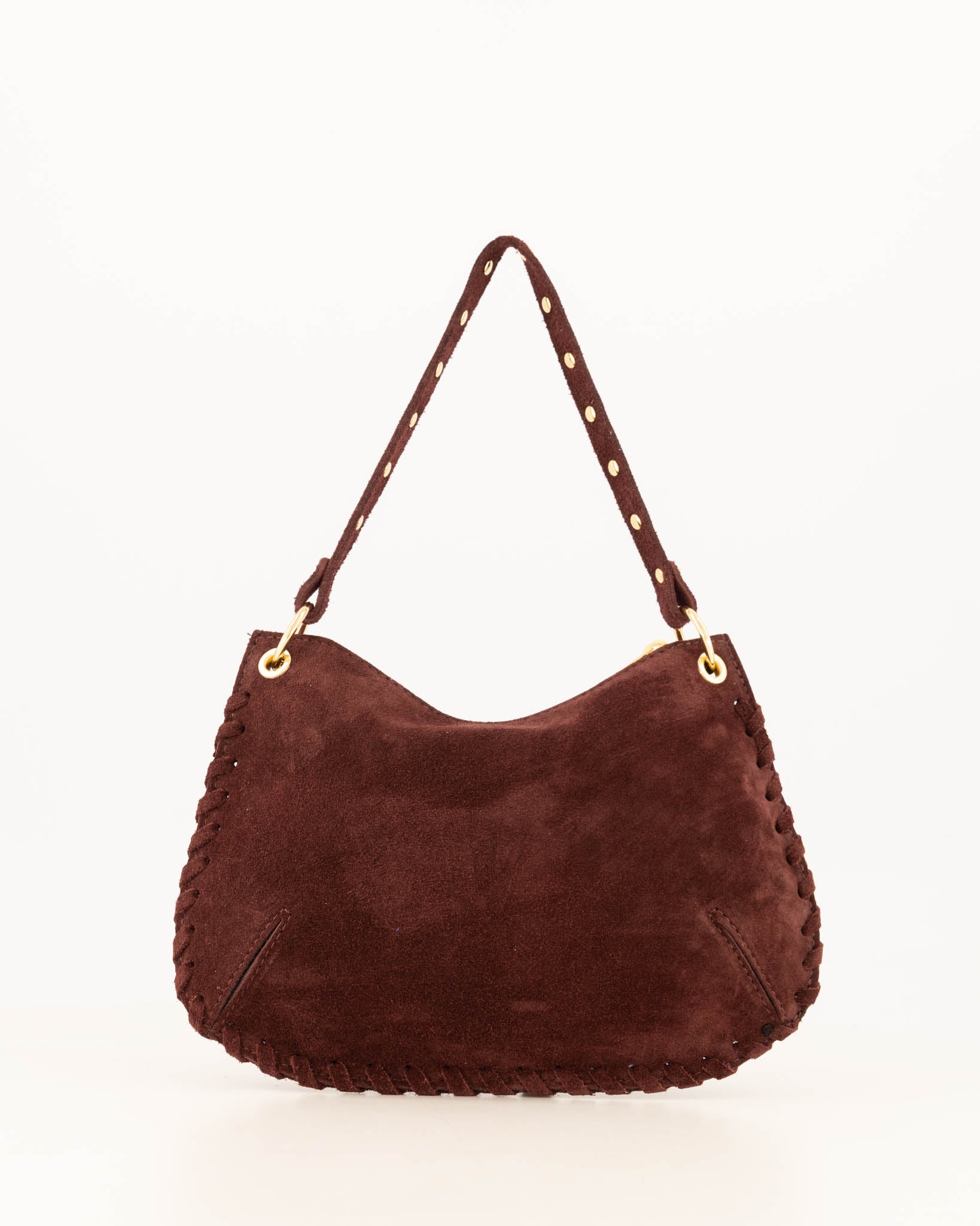 TAS CASEY SUEDE BURGUNDY Kinaofashionboutique