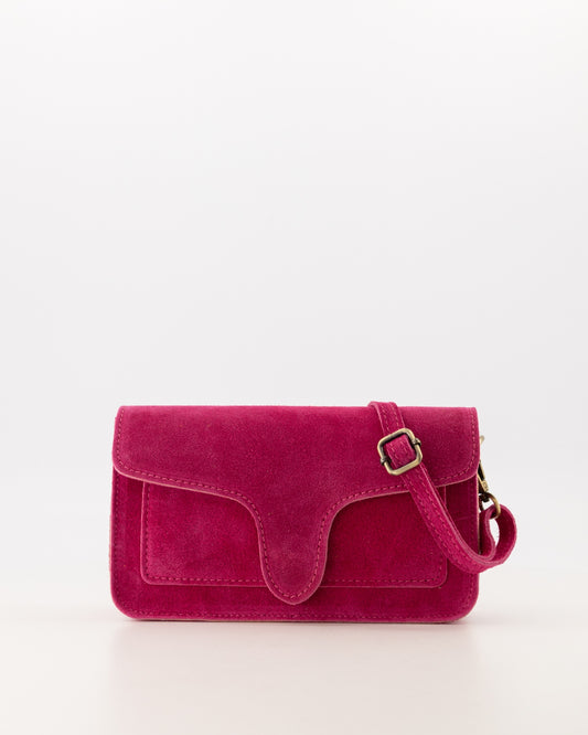 TAS MARGOT SUEDE FUSHIA