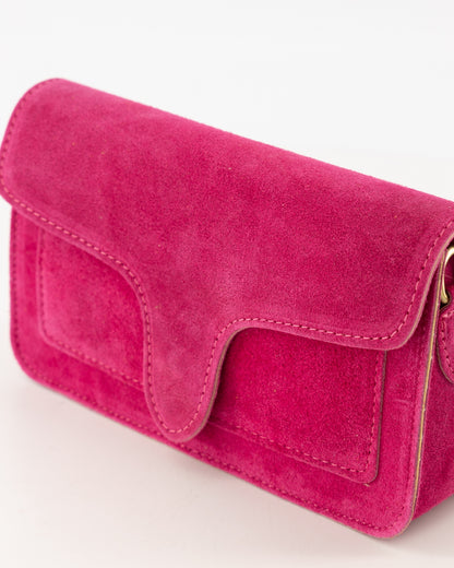 TAS MARGOT SUEDE FUSHIA