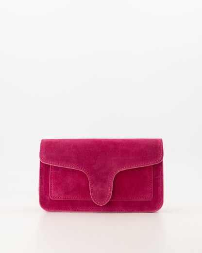 TAS MARGOT SUEDE FUSHIA