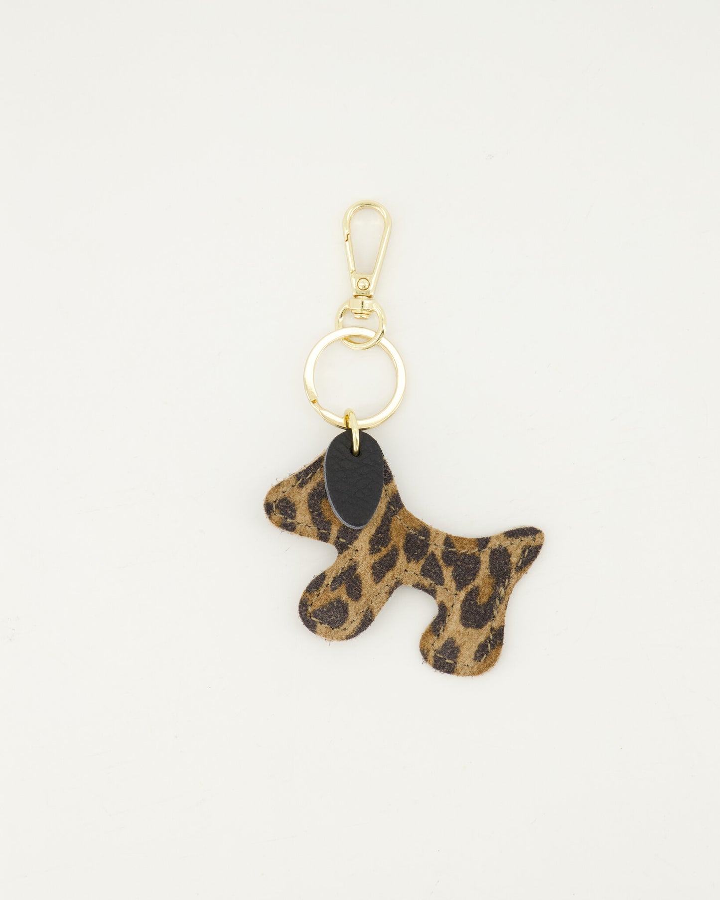 SLEUTELHANGER HOND PANTER SUEDE
