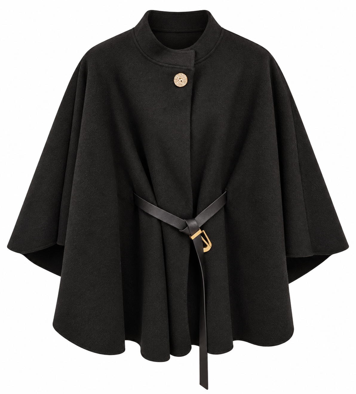 PONCHO VEST ZWART Kinaofashionboutique