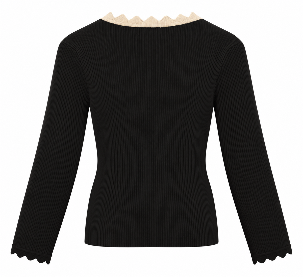 TOP EVEE ZWART Kinaofashionboutique