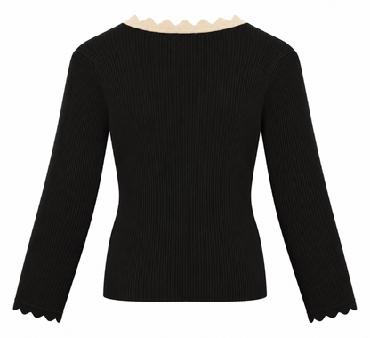 TOP EVEE ZWART Kinaofashionboutique