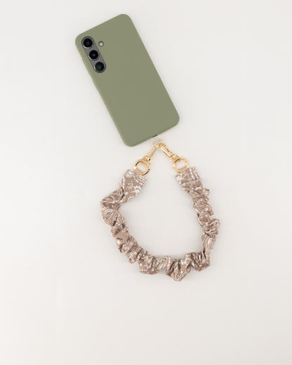 TELEFOONKOORD BANDANA TAUPE