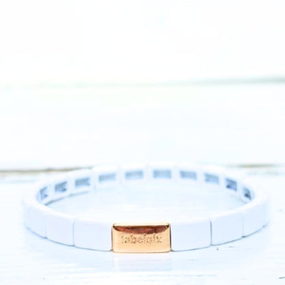 ARMBAND EMAILLE WIT - LABEL SIX