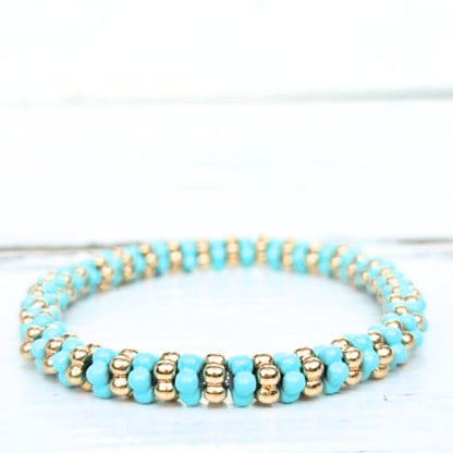ARMBAND FLOWERBEADS MINT - LABEL SIX