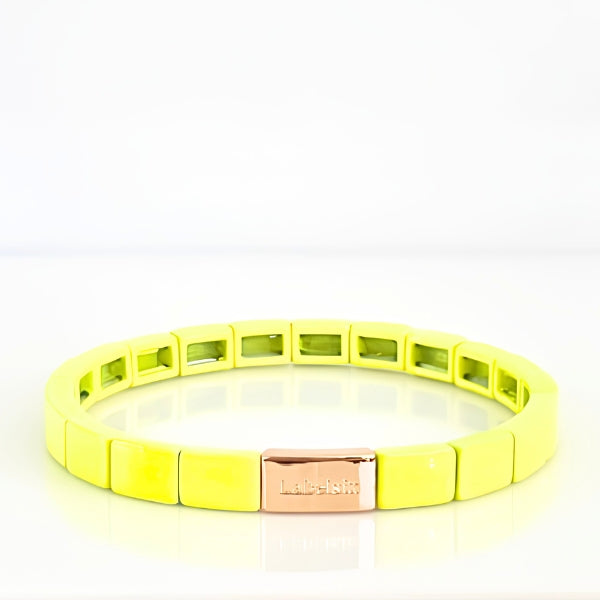 ARMBAND EMAILLE GEEL - LABEL SIX