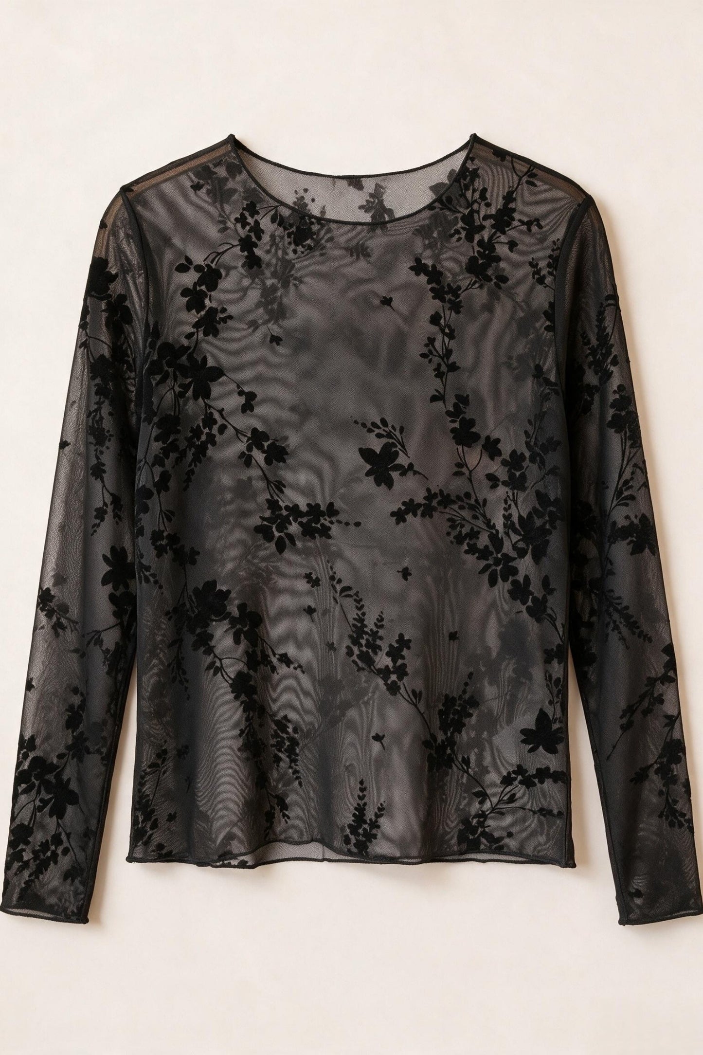 TOP MESH JOSIE ZWART