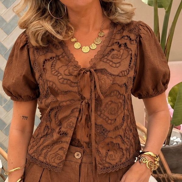 BLOUSE MACEY BRUIN