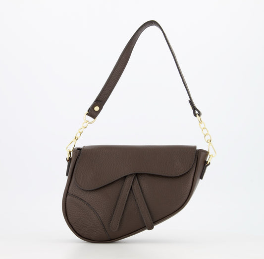 TAS GIGI LEER- DONKERBRUIN