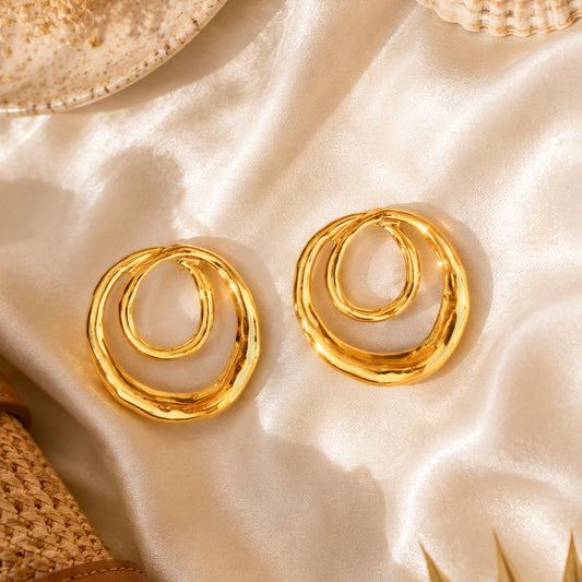 OORBELLEN DOUBLE HOOPS 7350