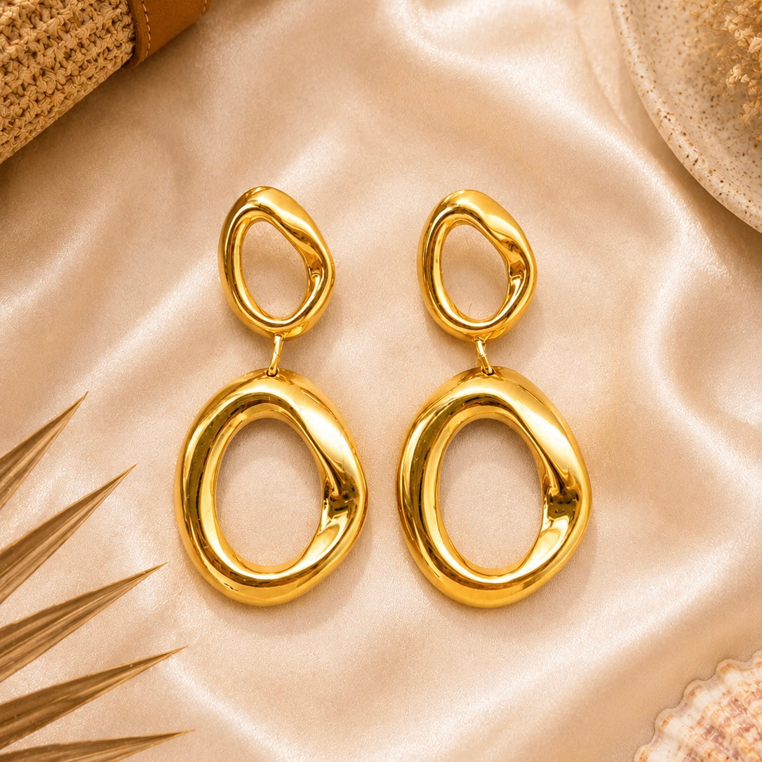OORBELLEN OVAL GOUD