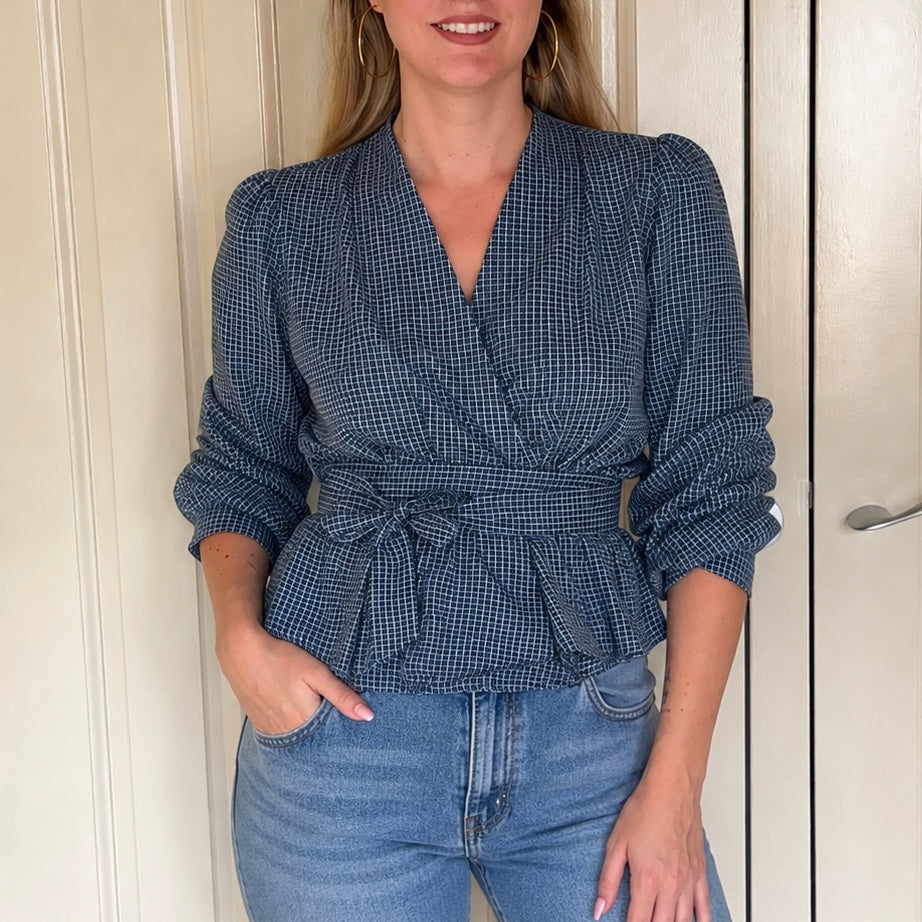 BLOUSE LOUELLA BLAUW CH410