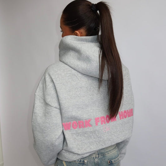 HOODIE WORK FROM HOME GRIJS