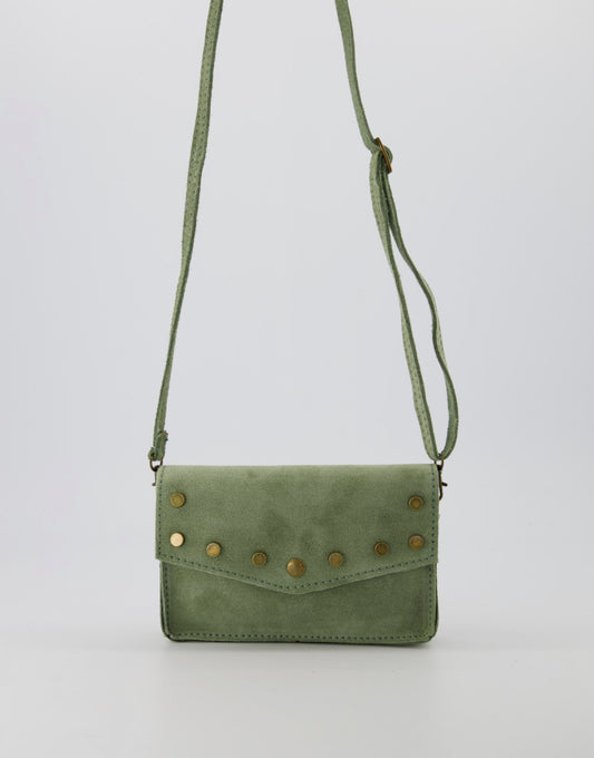 TAS LAURA SUEDE - GROEN