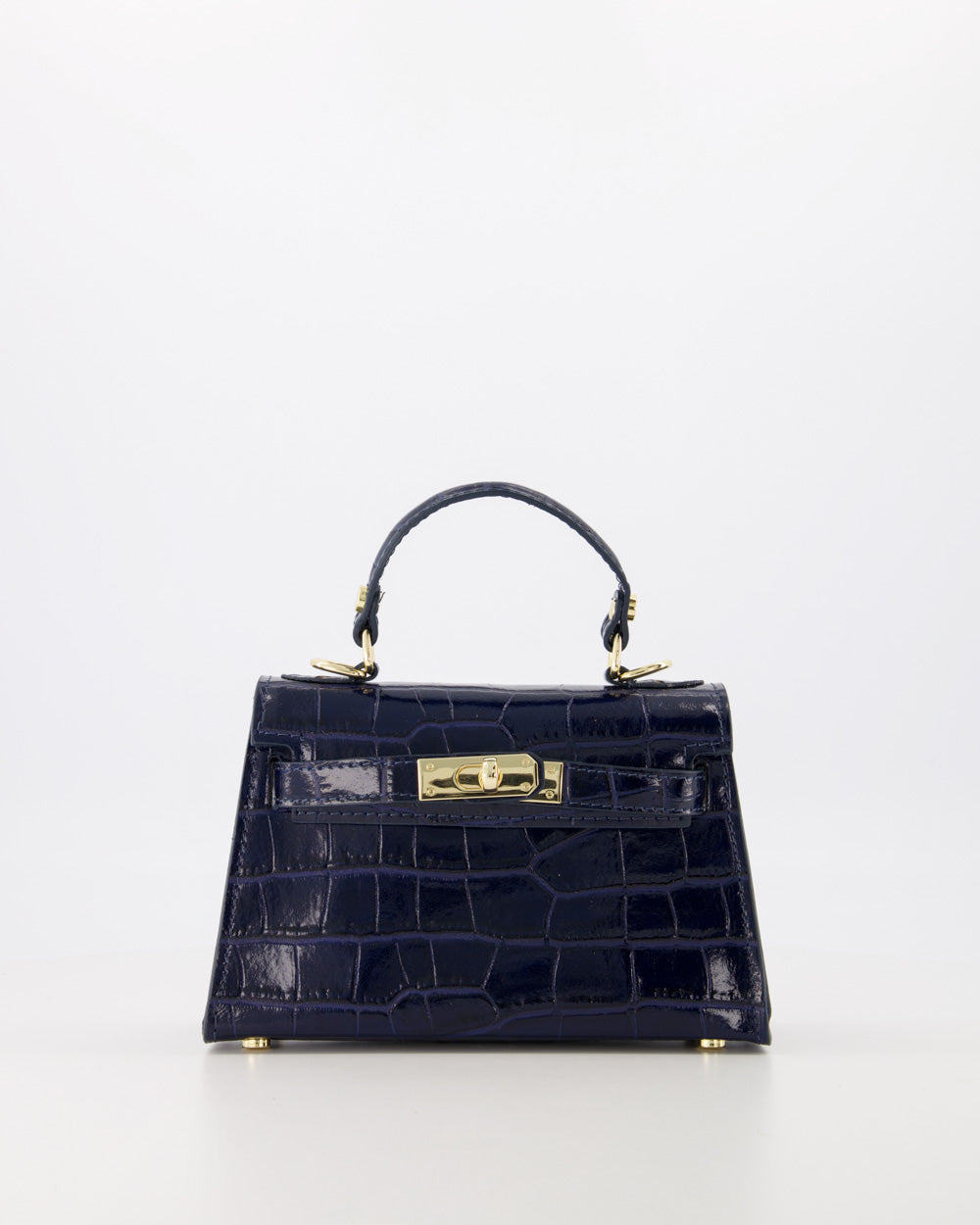 TAS GRACE CROCO DONKER BLAUW Kinaofashionboutique