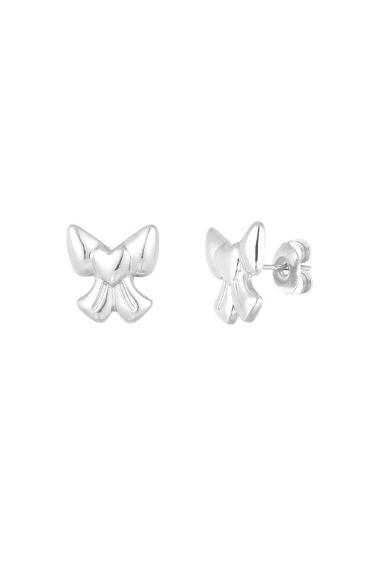 OORBELLEN LOVE BOW ZILVER