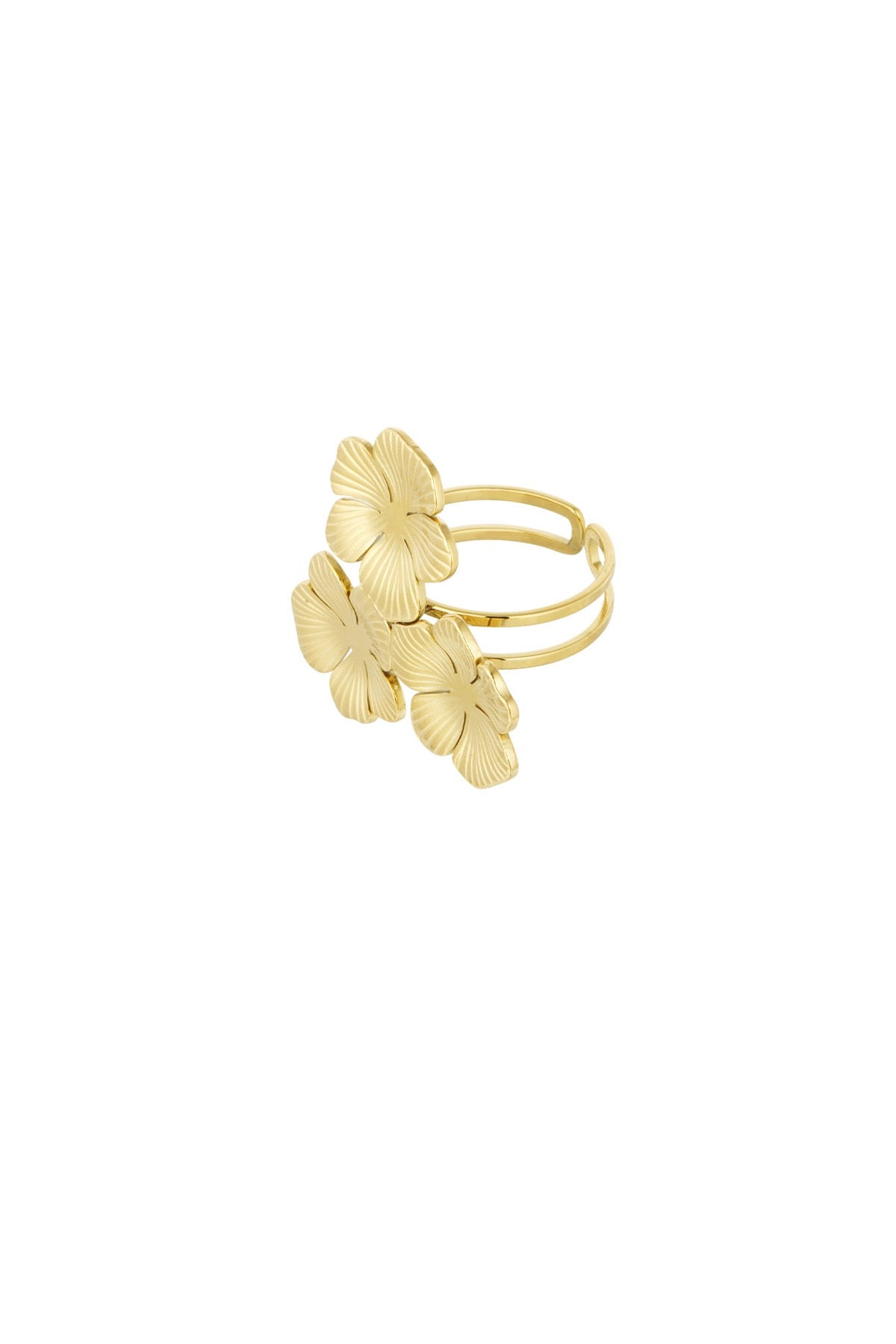 RING BOHO BLOEM GOUD