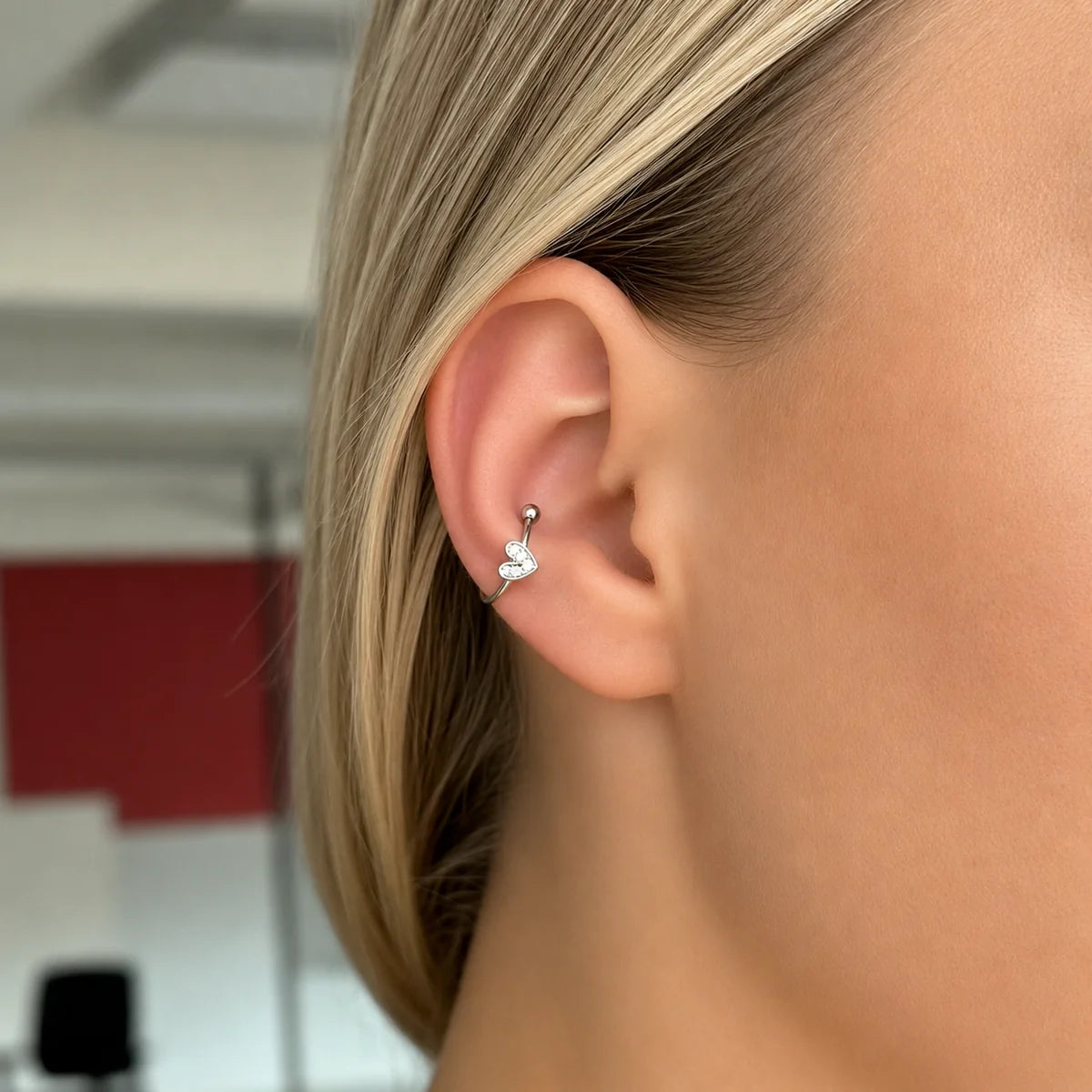 EARCUFF MINI LOVE ZILVER