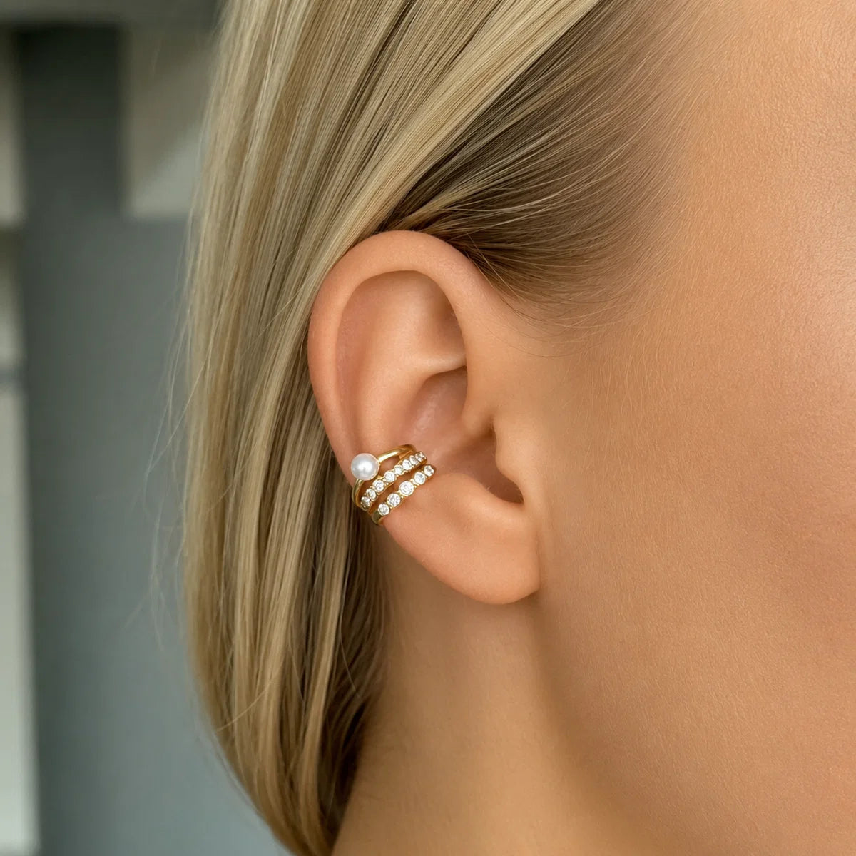 EARCUFF PEARL GOUD