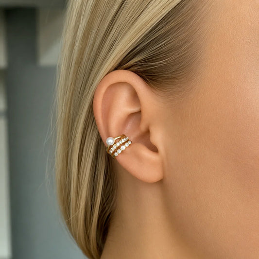 EARCUFF PEARL GOUD