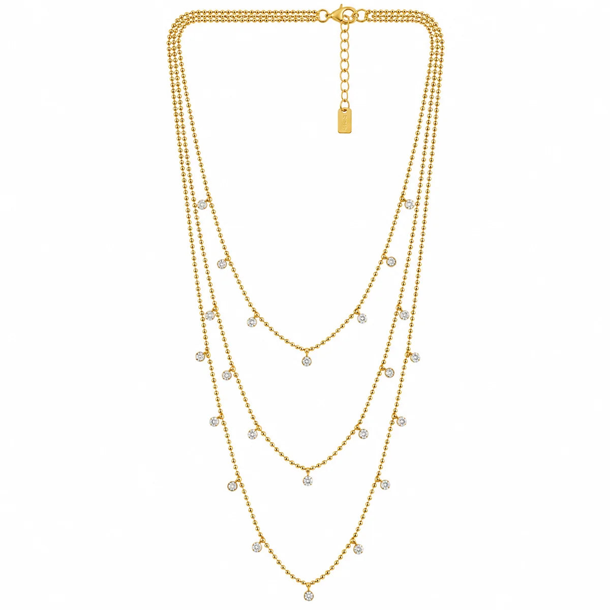 KETTING TRIPLE LAYERED STRASS